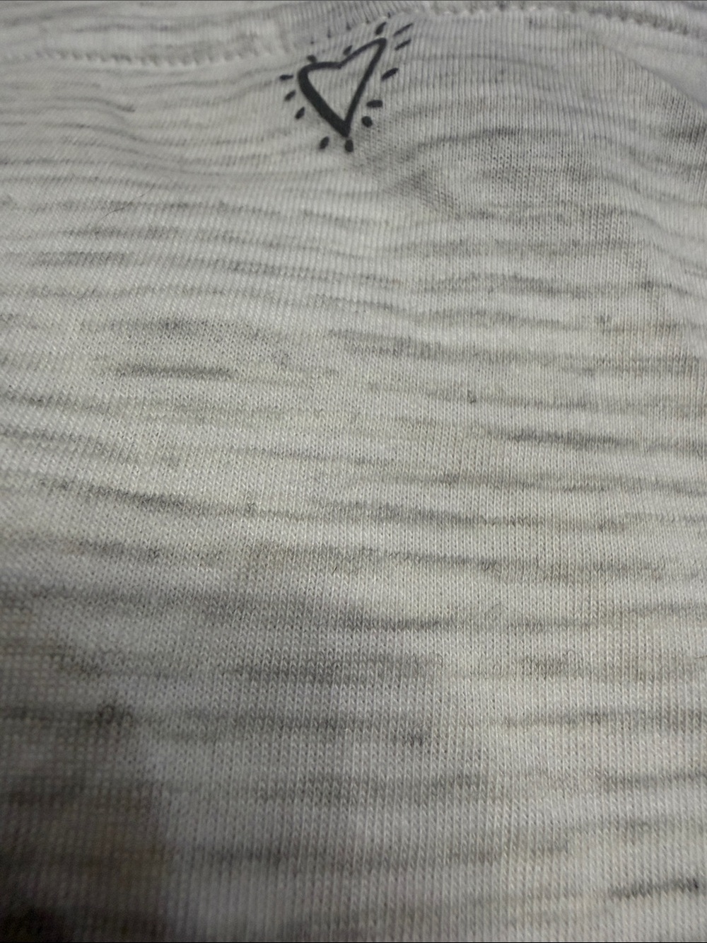 Betsey Johnson Light Gray Striped Sleeveless Tunic - Picture 2 of 3